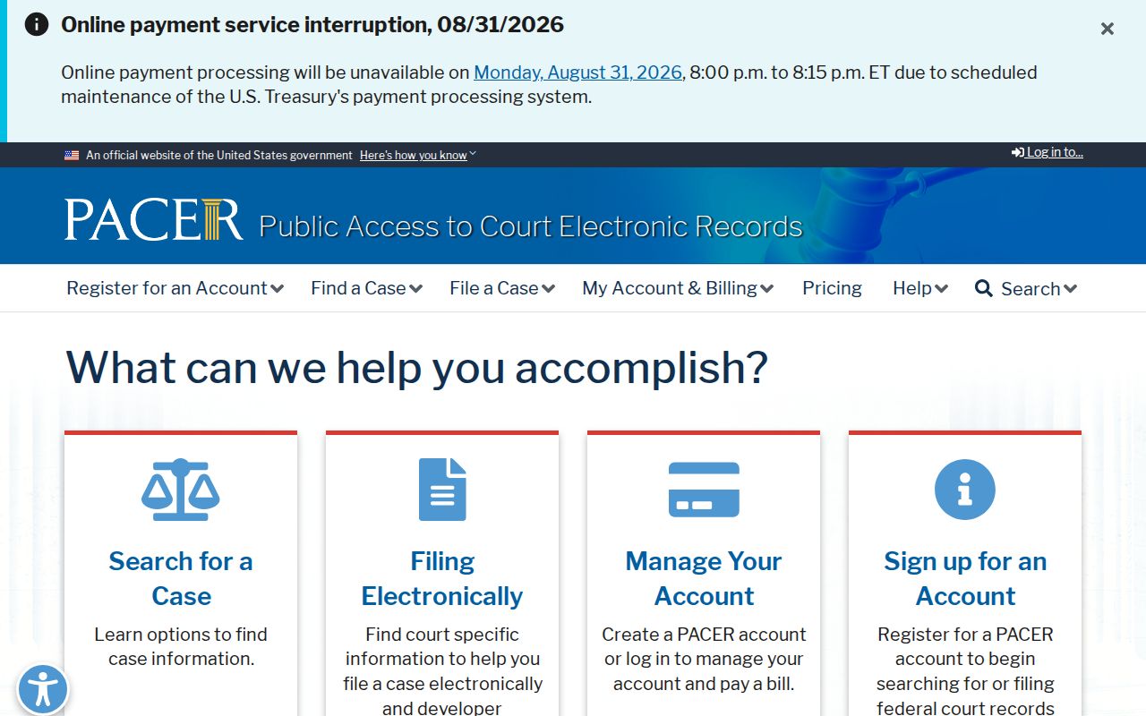Walthall County court docket federal PACER access